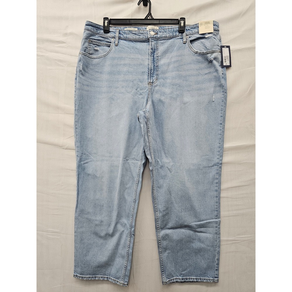 Universal Thread Womens Straight High Rise Jeans Blue Cotton Relaxed Size 24